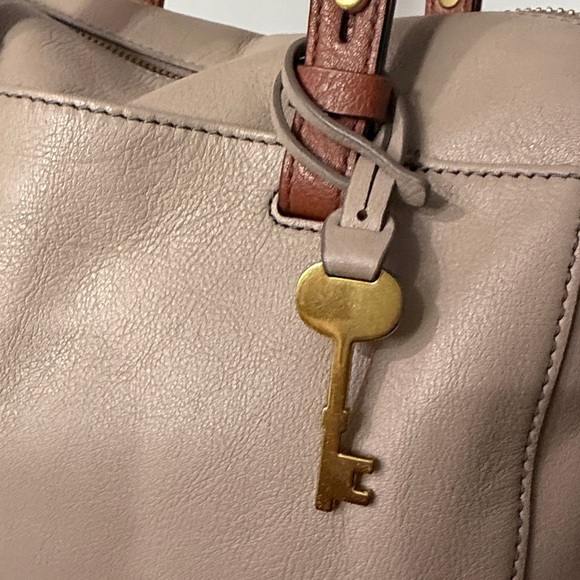 Fossil Beige and Brown Satchel - Picture 5 of 8